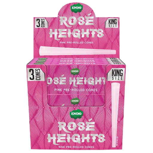 Rosé Heights Pink preroll cones King Size 3 count / 3 count